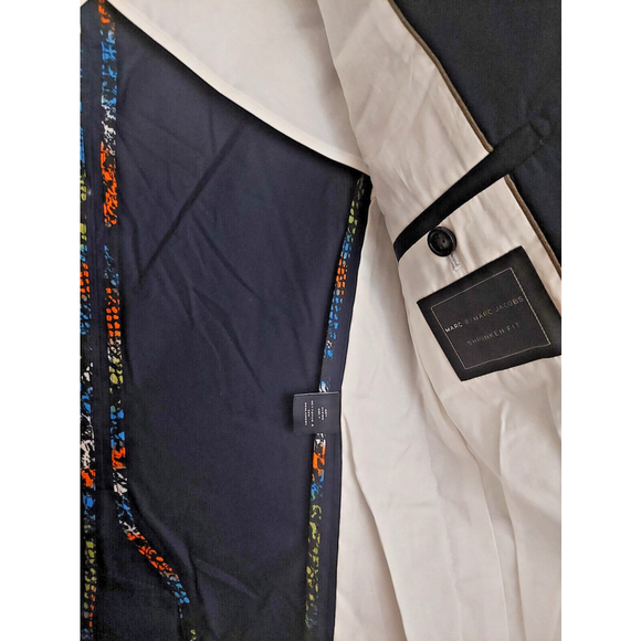 Marc by Marc Jacobs Mens Ink Blue Cotton Blazer Suit Jacket XS NWT $398 - Picture 16 of 16